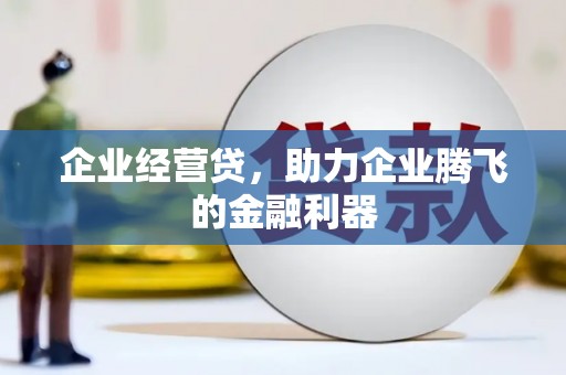 锦屏企业经营贷，助力企业腾飞的金融利器