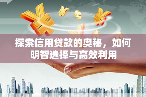 锦屏探索信用贷款的奥秘，如何明智选择与高效利用