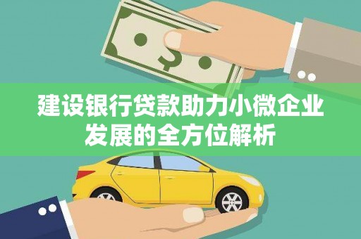 锦屏建设银行贷款助力小微企业发展的全方位解析