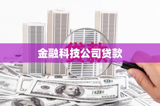 锦屏金融科技公司贷款