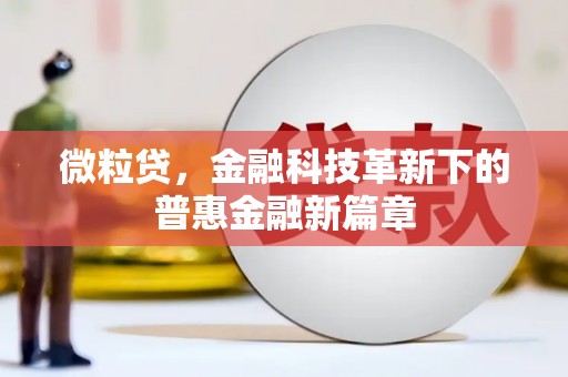 锦屏微粒贷，金融科技革新下的普惠金融新篇章
